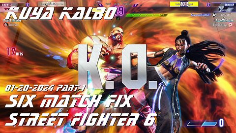 Kuya Kalbo Six Match Fix with Chun Li on Street Fighter 6 as Puyat 01-20-2024 Part 1.