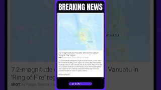 7.2 Quake Rocks Vanuatu: Tsunami Warning Issued in 'Ring of Fire' Region! #shorts #news