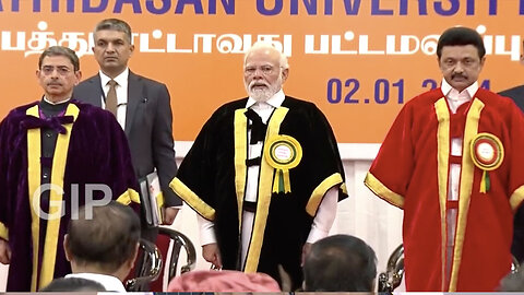 PM Modi attends 38th Convocation of Bharathidasan University at Tiruchirappalli, Tamil Nadu