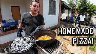 Cooking Show - Homemade Pizza in Cast Iron Dutch Oven