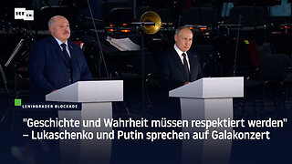 Lukaschenko und Putin sprechen auf Galakonzert