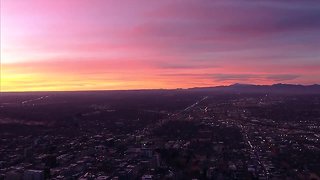 Wednesday morning city and sunrise