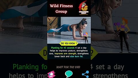 🔥Benefits of planking🔥#shorts🔥#wildfitnessgroup🔥24 January 2023🔥