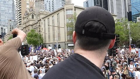 Eye In the Sky - Choppers Hover Over Freedom Fighters - Melbourne Australia 06/11/2021