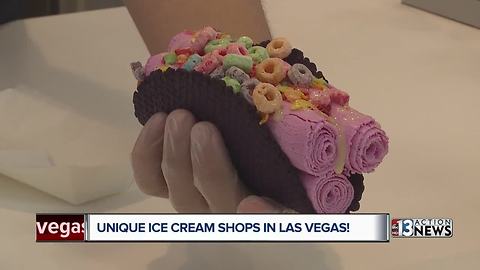 Unique ice cream shops in Las Vegas serve up waffle tacos, chimney cakes, and more