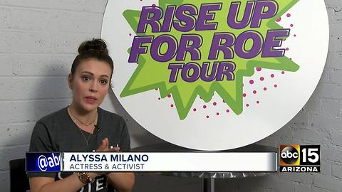 Alyssa Milano in Phoenix for 'Rise up for Roe' event