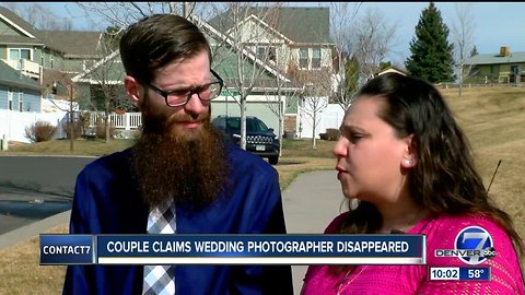 Colorado couple says photographer vanished after wedding, taking their photos with him