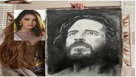 The Chosen fan paints beautiful charcoal painting of Jonathan Roumie depicting Jesus in THE CHOSEN