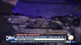 Driver fleeing from sheriff's deputy crashes on I-15