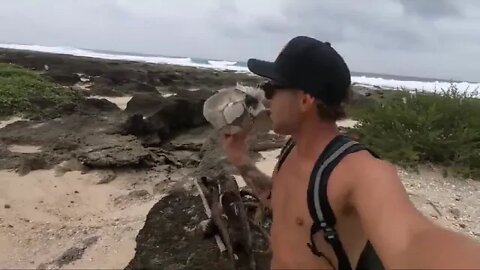 Solo survival NO FOOD, NO WATER, NO SHELTER on a deserted island, With a knife and hand