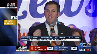 Johnny Olszewski takes winning seat as Baltimore County Executive