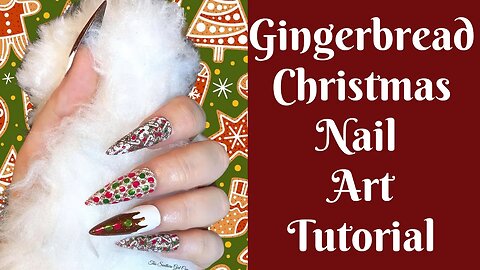 Gingerbread Nail Art | Christmas Nail Art | Easy Nail Art Tutorial | Nail Stamping Tutorial