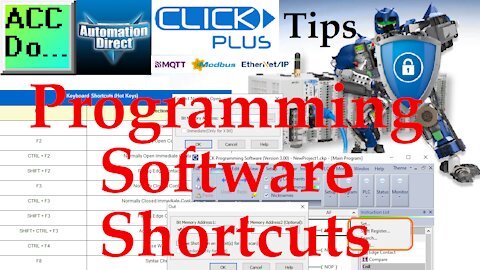 Click Programming Software Shortcuts