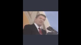 Reagan Reacts To Balloon Popping During Speech
