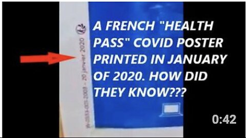 Plandemic - French Health Pass Poster Shows Government Printed them in January 2020