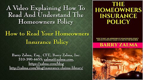 A Video Explaining How to Read Your Homeowners Insurance Policy