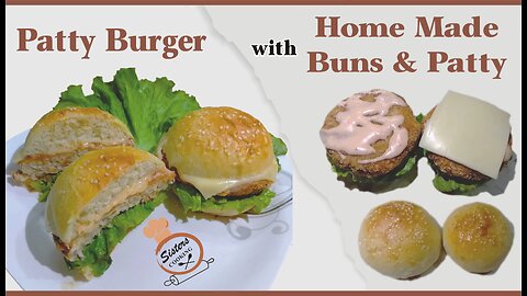 Patty Burger Recipe | Patty Burger At Home | Homemade Buns | Patty Burger Bnane Ka Tarika