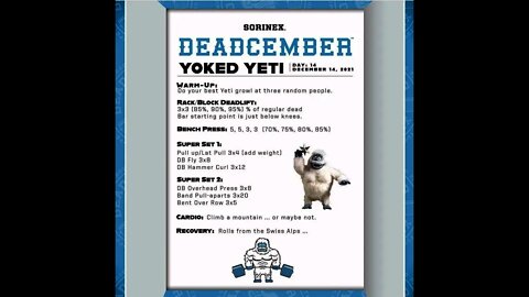 Deadcember Day 14. Yoked Yeti!
