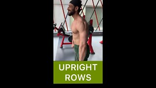 BROAD GRIP UPRIGHT ROWS | Shoulder Workout #shorts