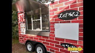 2020 8'x14' Lightly Used Food Trailer with Pro Fire Suppression | Mobile Kitchen for Sale in Texas