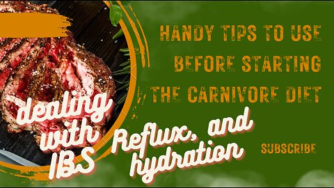 Tips for transitioning to the #carnivorediet & Dealing with IBS, Reflux, and Hydration! #carmivore