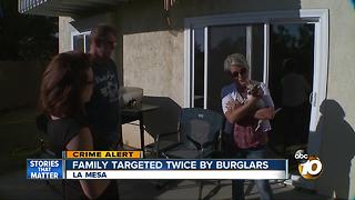 Family targeted twice by burglars