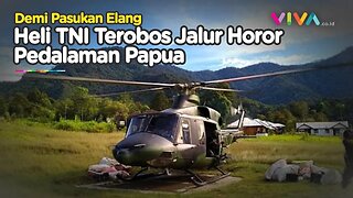 Penerbangan Mengerikan Heli TNI Tembus Jalur Belantara Papua