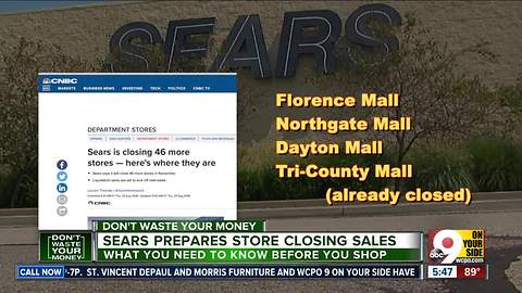 Sears prepare store closing sales