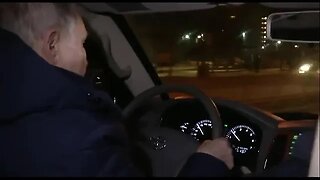 4 minute video of Putin driving around Mariupol.