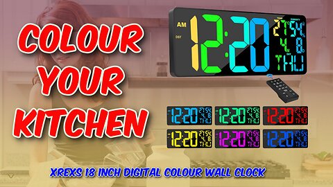 XREXS 18 Inch Digital Colour Wall Clock Review