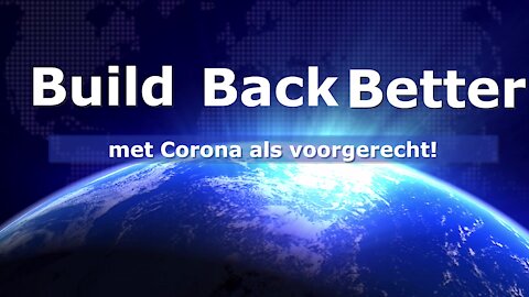 Build Back Better met als voorgerecht Corona