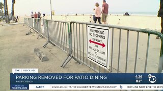 Parking removed for patio dining