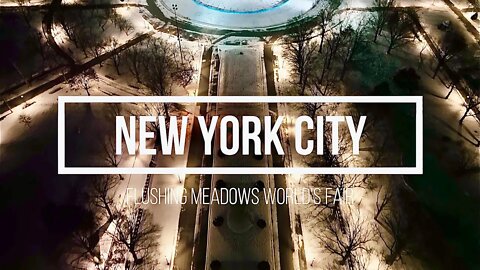 New York City Flushing Meadows Park Worlds Fair | Drone City Footage