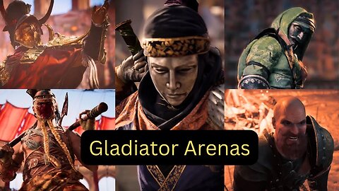 Assassin's Creed Origins - All Gladiator Boss Battles || E3 Style Gameplay