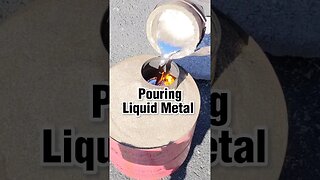 Liquid Metal Backyard Casting #shorts