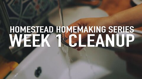Homestead Homemaking | Week 1 Clean Up