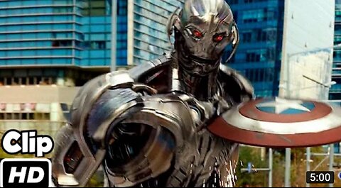 Captain America VS Ultron Fight Scene Hindi Avengers Age of Ultron Movie Clip HD 4K