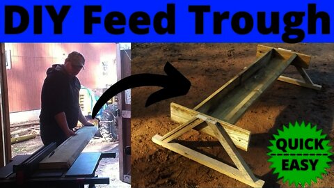 How to make a feed trough/ Goat Feeder