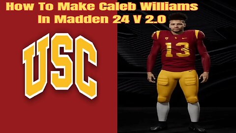 How To Make Caleb Williams In Madden 24 V 2.0