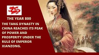 The Tang Dynasty in China reaches its peak of power and prosperity under the rule of Emperor Xianzon