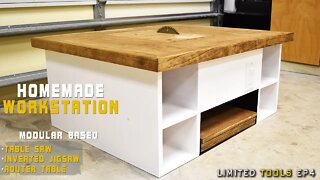 Homemade Table Saw 4 in 1 Modular Workstation