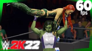 WWE 2K22 | SHE-HULK V POISON IVY! | Requested 2 Out Of 3 Falls Count Anywhere Match [60 FPS PC]