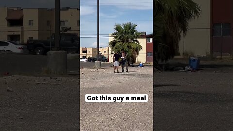 I saw a homeless guy had to get him a meal ￼❤️❤️