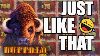 3 INCREDIBLE JACKPOTS on Buffalo Link Slot Machine! High Limit Slot Play