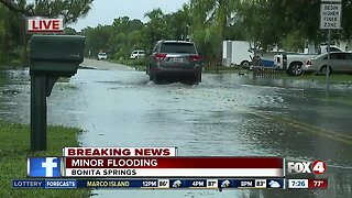 Rain causes street flooding in Bonita Springs