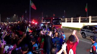 Ronaldo and Portugal arrive at their team hotel ahead of FIFA World Cup in Qatar