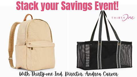 Stack your Savings Event & Bundling ideas| Ind. Thirty-One Director Andrea Carver