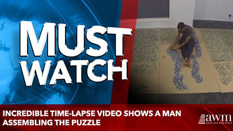 Incredible time-lapse video shows a man assembling the puzzle