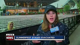 Summerfest stages temporarily stopped due to weather