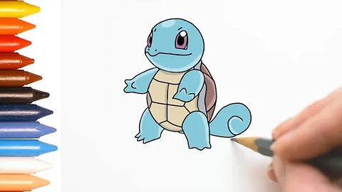 COMO DESENHAR SQUIRTLE POKÉMON FÁCIL #pokemon #squirtle #desenho